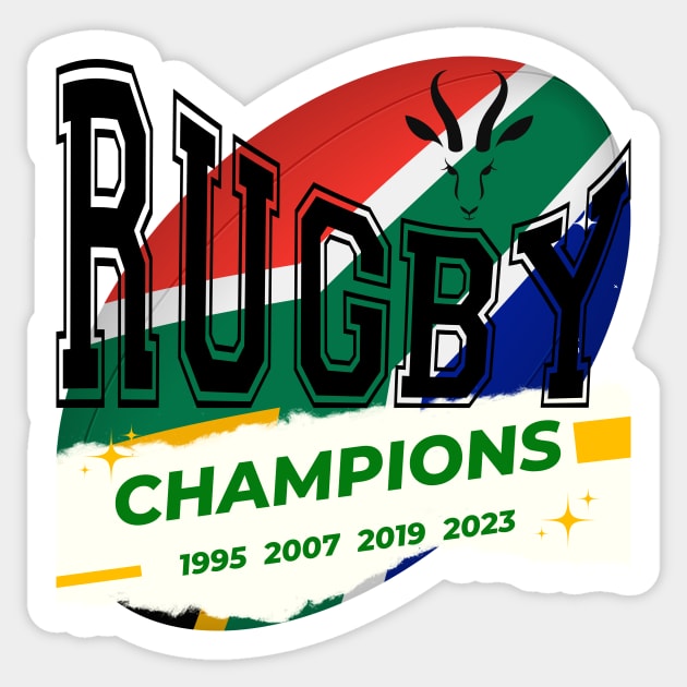 Springbok Rugby Champions Sticker by hippyhappy